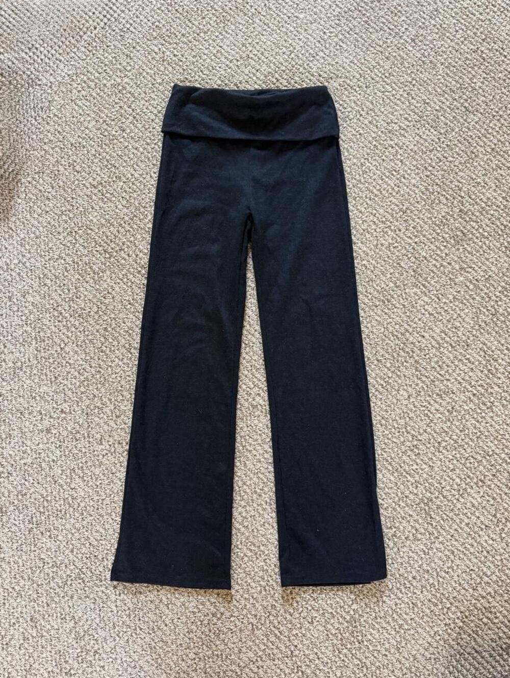 Black fold over leggings